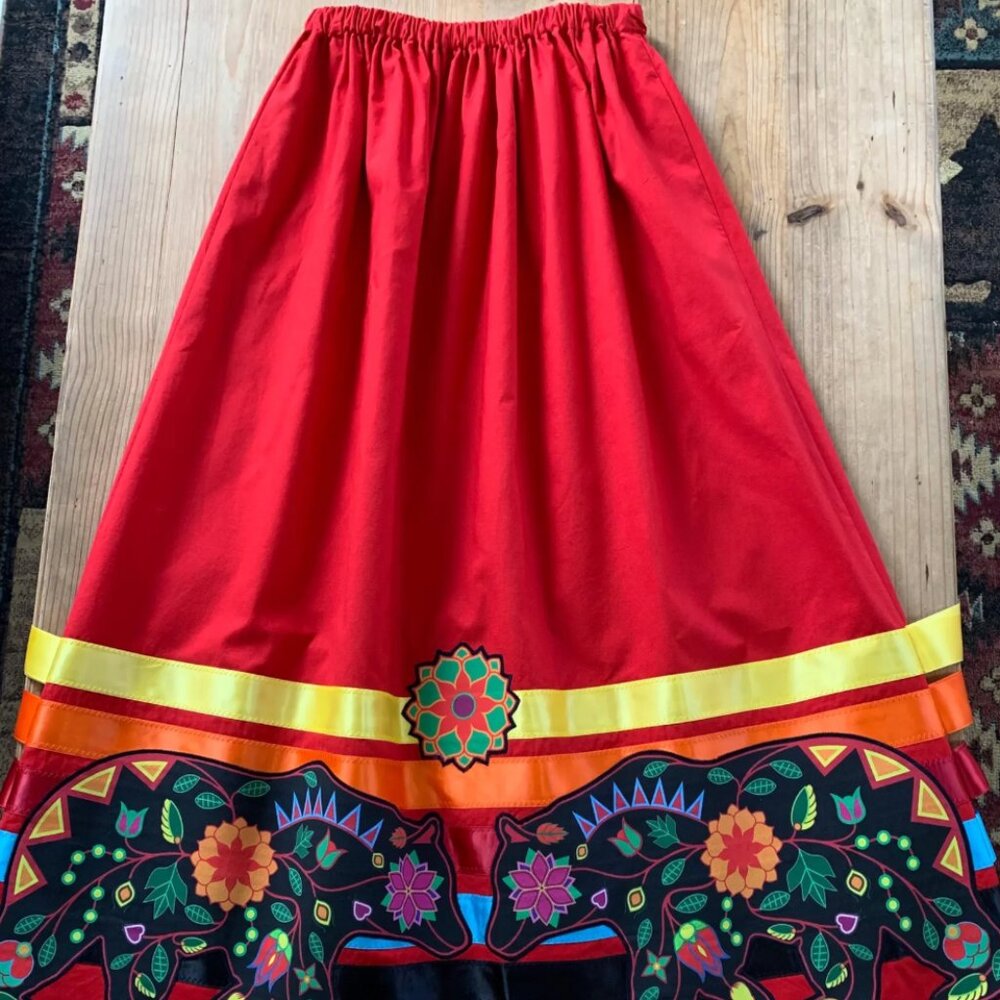 Native American Ribbon Skirt with Pockets